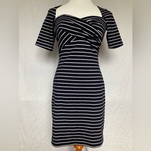 MISS SIXTY navy and white striped dress